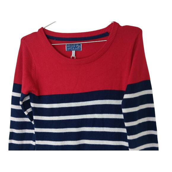 New with Tags Joules Knitwear Stripe Sweater Size 4 Red/Navy/White Angora Blend - Picture 8 of 14